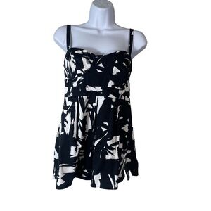 Stylish Black and White Women's Swim Dress